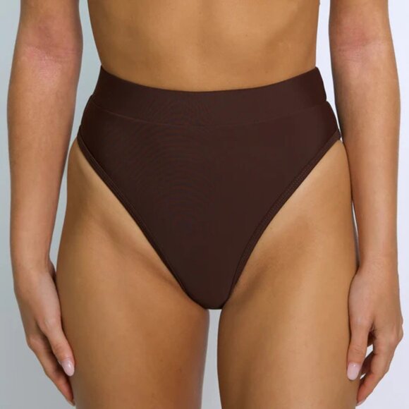 93 Play Street CHLOE "Cacao" Brown High Rise Bikini Bottom - Picture 1 of 5